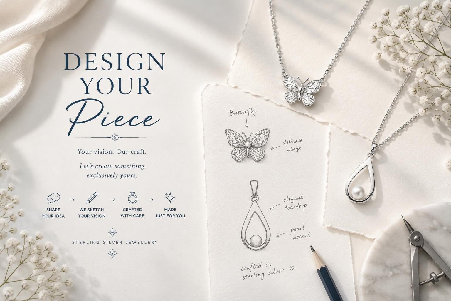 Design Your Piece — Custom Sterling Silver Jewellery